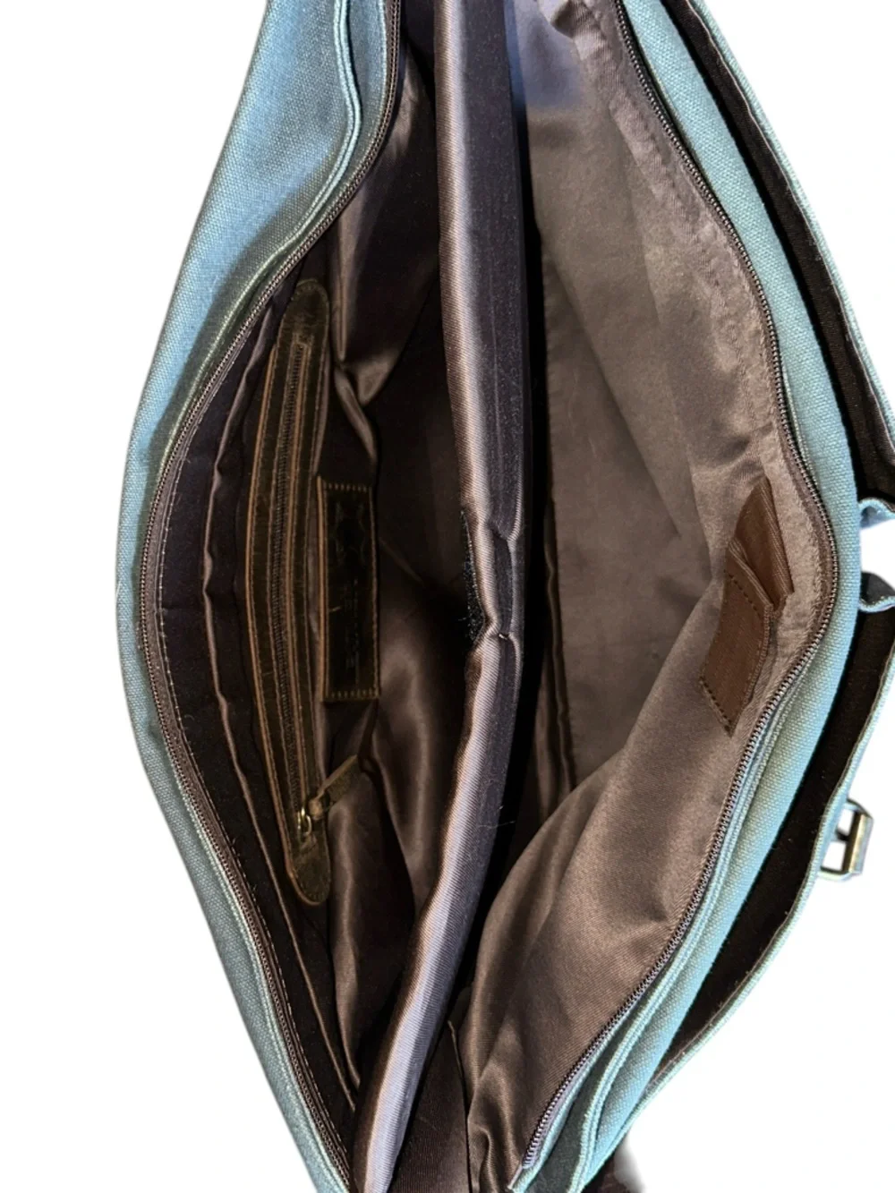 Devil‎ Hunter Handmade Distressed Leather & Canvas Slouchy Messenger Bag Laptop